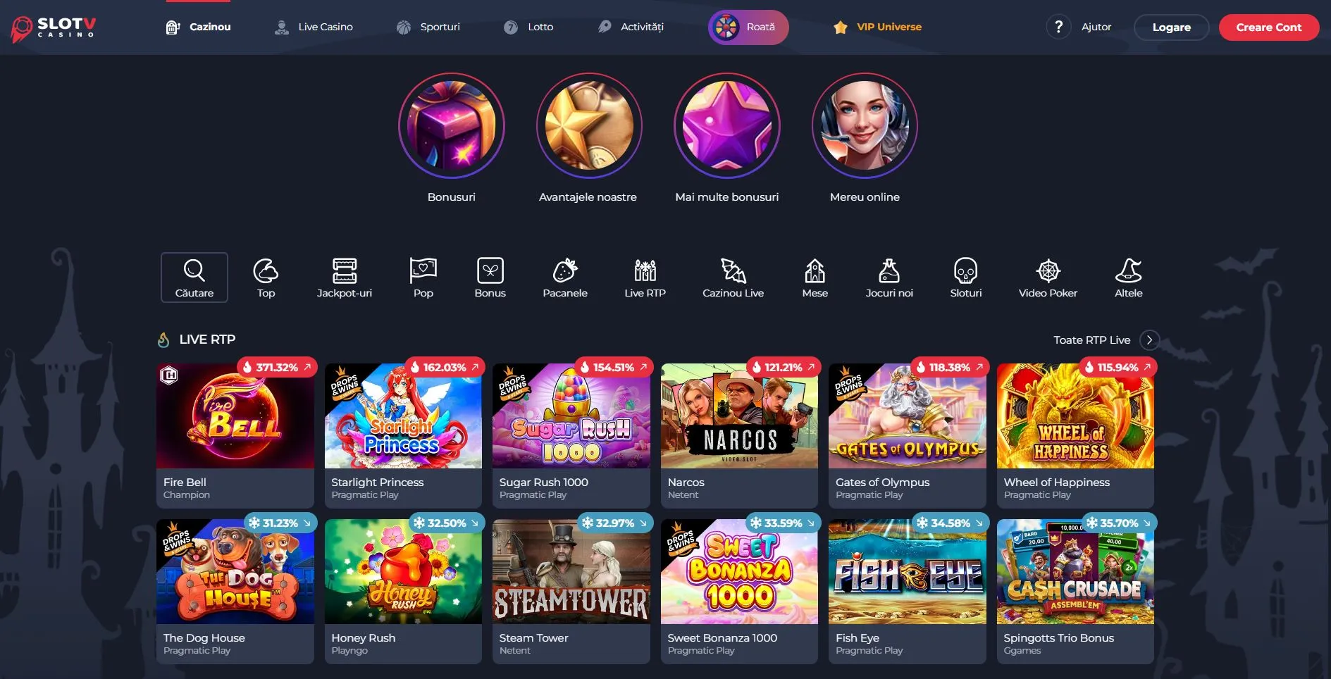 Lista cazinouri online SlotV